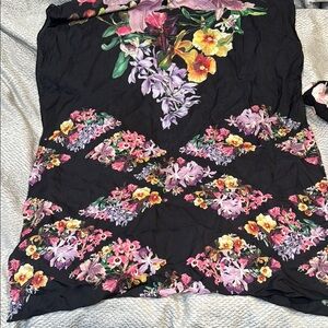 Ted Baker London Floral Scarf - Black and Multicolor